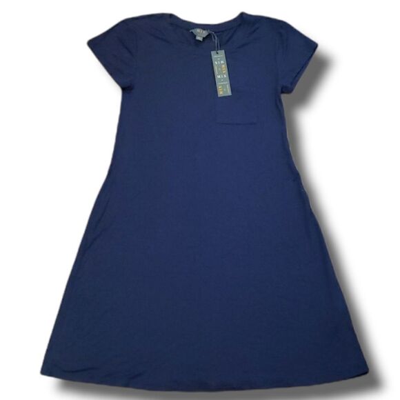 Stitch Fix | Mix by 41 Hawthorn‎ Alison Knit T-Shirt Dress Navy Size Small NEW - Picture 1 of 4